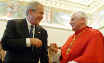 Rozhovor s Bushom o návšteve pápeža